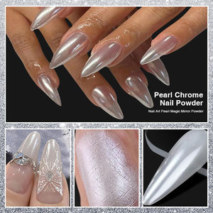 <span class=keywords><strong>Blanc</strong></span> Perle Chrome Poudre À <span class=keywords><strong>Ongles</strong></span> Iridescent Aurora Poudre Métallique <span class=keywords><strong>Effet</strong></span> Miroir Pigment Nacré Sirène Pigment Perle Paillettes - Product Image 2