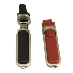 China manufacturer wholesale low prices usb flash drive 2.0 512 mb 4gb 8gb 16gb metal leather usb flash keys with customized