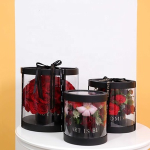 Round Empty Cardboard Box for Cut Rose Flower Boxes for Bouquets
