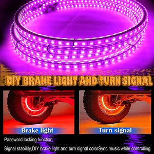 Bán Sỉ Bộ Đèn Vòng Bánh Xe Led <span class=keywords><strong>Rgb</strong></span> 15Inch Đèn Bánh Xe Hàng CuộN Đôi Đèn Vành Bánh Xe Led Phát Sáng Dưới Ánh Sáng Cho Vành Xe Hơi - Product Image 4