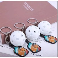 Porte-clés de pickleball miniature personnalisé avec logo, de haute qualité et durable, cadeau pour les amateurs de sport, accessoires de pickleball