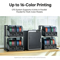 Imprimante 3D K2 Pro Combo pour figurines humaines, haute précision, automatique, nouvelle imprimante 3D avec une vitesse de 600 mm/s pour PLA, usage domestique/industriel