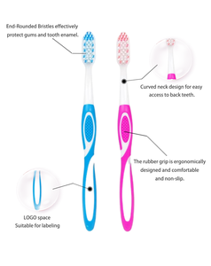 <span class=keywords><strong>Brosse</strong></span> à dents adulte OEM <span class=keywords><strong>brosse</strong></span> à dents bon marché avec 12 pièces en un sac en PVC support personnalisation - Product Image 2