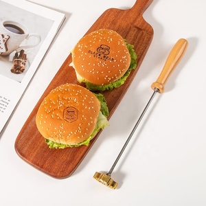 Conception personnalisée Logo timbre marque fer poignée brûlant moule timbre sur boeuf viande gâteau pain bricolage en bois laiton moule - Product Image 2