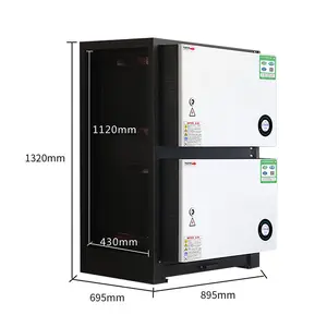 Electrostatic Air Purifier Gas Disposal Machinery 96% Removal Rate For Cooking Hotel Canteen Restaurant Oil Fume