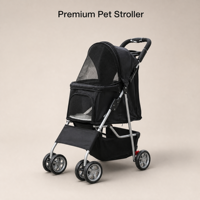 Poussette légère pour animaux de compagnie, imperméable, 4 roues, pliage à une touche, capacité de charge de 20 kg, poussette pour chien et chat, vente en gros OEM