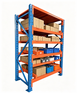 Étagères métalliques robustes pour supermarché, rayonnages de présentation perforés double face, étagères autoportantes multifonctionnelles - Product Image 3