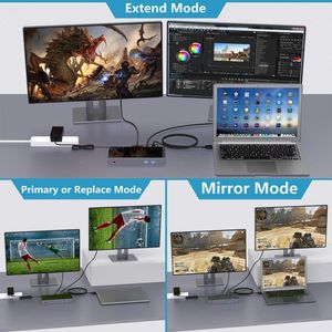 13in1 USB3.0 Displaylink การเชื่อมต่อ OEM สถานีเชื่อมต่อสากล HDM I DVI จอภาพคู่ 2K สําหรับหน้าต่าง S Chrom E <span class=keywords><strong>Mac</strong></span> <span class=keywords><strong>OS</strong></span> - Product Image 4