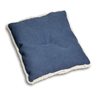 Lit-cave pour chien et chat, personnalisé avec logo du fabricant, portable, moderne, mignon, doux, lavable, en denim bleu, en peluche, pour l'hiver, maison pour animaux de compagnie