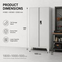 Armario Metálico para Herramientas con Cerradura y Combinación Digital, Estantes Ajustables para Almacenamiento en Garajes y Almacenes