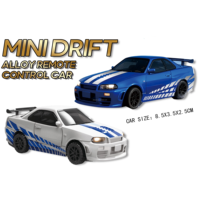 Voiture de drift miniature RC à l'échelle 1:64, radio électrique, nouveaux jouets pour enfants, garçons, voiture télécommandée rechargeable