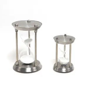 Unique hourglass sand timer Vintage Metal Small Glass Sandglass for Home Desk Decoration