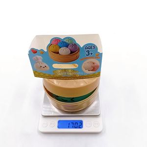 In-stock Rainbow Promotional Toy Cute Glitter Dumpling Buns Squishy Stress Ball Smile Face Steamed Bun <b>Fidget</b> Toy with Steamer - Product Image 6