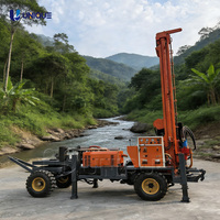 Machine de forage portable sur remorque pour puits d'irrigation de 400 m, machine de forage de puits d'eau et de mines à vendre