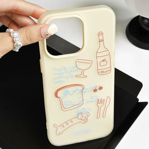 Coque de téléphone en forme de saucisse de chien de dessin animé colorée pour l'après-midi, adaptée à l'iPhone 16 15 14 <span class=keywords><strong>Pro</strong></span> Max, coque arrière souple en gelée - Product Image 3