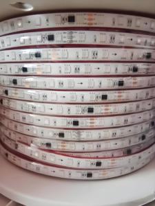 Оптовая продажа, светодиодная лента SMD5050 с IP68, водонепроницаемым DC 24 В, 60 светодиод/м, 100 м/рулон, RGBic <span class=keywords><strong>RGBW</strong></span> WS2811, умное управление мобильным приложением