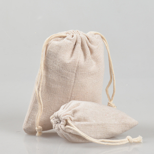 13*18cm vẽ chuỗi bông túi Cà phê hạt bụi bằng chứng biểu tượng tùy chỉnh túi bông đồng bằng bông mềm dây túi bao bì trang sức - Product Image 4