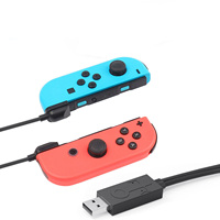 Accesorios para Nintendo Joycon, Cable de Carga Rápida USB 2 en 1 de 2.5 m para Nintendo Switch, Controlador Izquierdo y Derecho, Carga 2 en 1