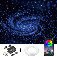 Kit d'éclairage à fibre optique 16W RGBW LED pour voiture Starry Sky + 0.75mm Fiber Optic 500pcs 3meter Long