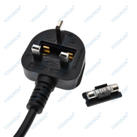 UK BS1363 prise secteur vers IEC C5 3pin câble d'alimentation pour ordinateur portable PC moniteur Type G adaptateur rallonge 30cm