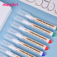 Nouveaux stylos marqueurs à longue plume pour les constructeurs de charpentiers Marquage 4 couleurs Trou de forage de 20mm de profondeur en plastique avec encre permanente