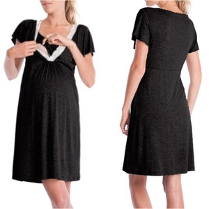 Fabbrica professionale di produzione delle donne in gravidanza <span class=keywords><strong>camicia</strong></span> <span class=keywords><strong>da</strong></span> <span class=keywords><strong>notte</strong></span> <span class=keywords><strong>vestito</strong></span> con allattamento al seno pigiami - Product Image 3