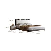 Lit Queen Size en bois moderne de haute qualité bon marché Chambre Double Principale Maison Ensemble de meubles de chambre à coucher de luxe King Size en Mdf