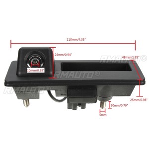 Cámara de Visión Trasera HD para Coche, Manija de Marcha Atrás para VW JETTA TIGUAN GOLF ESTATE PASSAT TOUAREG SPORT WAGEN RCD510 RNS315 RNS310 RNS510 - Product Image 3