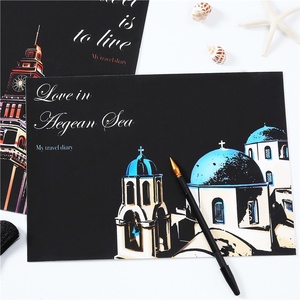 GF Nouvelles Tendances Kit de 4 Enveloppes de Papier à Gratter A4 Arc-en-ciel pour Peinture Créative DIY, <span class=keywords><strong>Cartes</strong></span> à Gratter Cadeau Créatif pour Adultes et Enfants - Product Image 2