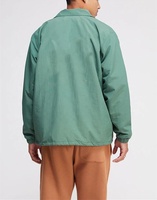 Veste pour homme en nylon et polyester avec logo personnalisé Veste d'entraîneur décontractée à double doublure coupe-vent Vestes légères d'extérieur imprimées pour hommes