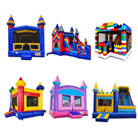 EN14960 Château gonflable géant commercial en PVC durable et robuste 6x4m pour enfants et adultes en plein air