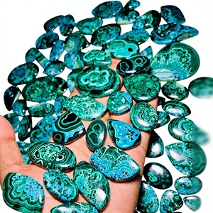 Cabujón de crisocola y malaquita natural al por mayor, piedra curativa de forma mixta para hacer colgantes de joyería, piedras preciosas sueltas - Product Image 1