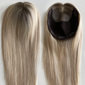 Prothèse capillaire mono frontale à clipser, ombré brun au blond <span class=keywords><strong>caramel</strong></span>, <span class=keywords><strong>cheveux</strong></span> humains lisses, pour femmes, stock de salon - Product Image 6