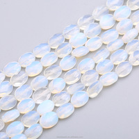 Perles de pierres précieuses ovales à facettes en gros, perles d'agate de jade de quartz turquoise multi-pierres pour la fabrication de bijoux à bricoler soi-même, longueur 19cm