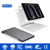 Teclado Magnético Inalámbrico Desmontable de 64 Teclas Personalizado al por Mayor con Panel Táctil, Retroiluminación RGB y Embalaje con Logotipo OEM para iPad Pro/Air 11"