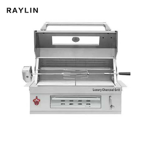 Parrilla de Carbón de <span class=keywords><strong>Acero</strong></span> <span class=keywords><strong>Inoxidable</strong></span> 304 de Lujo, Parrilla Integrada para Exteriores, Mesa de Cocina Portátil, Barbacoa de Leña con Motor y <span class=keywords><strong>Asador</strong></span> - Product Image 1