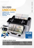 Nouvelle arrivée, machine de tri des billets de banque à poche unique, ultralégère, Afrique, compteur de billets multi-devises, SH 2886