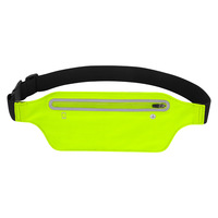 Sac banane sportif imperméable absorbant la transpiration avec fermeture éclair, support de téléphone, ceinture de course portable unisexe pour la randonnée et les voyages