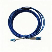 Kabel Messenger Single Mode 1.0MM 1 2 4 Core G657A LC SC FC FTTH Fiber Optik Berlapis Baja dengan Jaket LSZH Bersertifikasi RoHS Warna Sesuai Pesanan