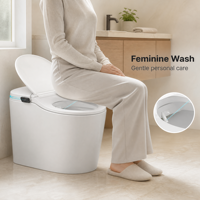 Toilette intelligente avec télécommande, siège chauffant, forme allongée, S-Trap