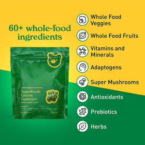 Factory Direct Superfood Greens Gummies Supplément <span class=keywords><strong>alimentaire</strong></span> de 28 jours pour l'énergie <span class=keywords><strong>intestinale</strong></span> et la santé immunitaire multidimensionnelle Complément <span class=keywords><strong>alimentaire</strong></span> - Product Image 3
