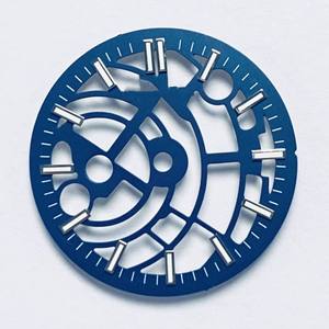 Nouveau bracelet de montre mécanique NH70 avec cadran vierge, luminescence verte, accessoires en acier inoxydable bleu modifié et étanche - Product Image 4