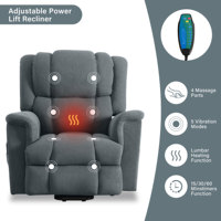Fauteuil inclinable électrique moderne avec repose-tête extensible, soutien lombaire, fauteuil de massage pour la maison