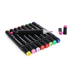 Pennarelli per pennarelli Set pennarelli per forniture artistiche a colori a doppia punta Set da disegno pennarelli per pittura per schizzi pennarelli per fumetti con borsa per il trasporto - Product Image 5