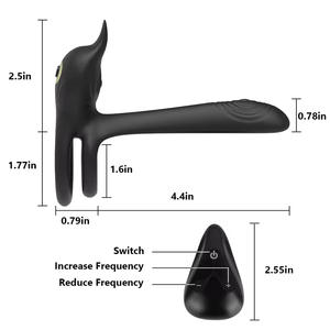 Aixia YY-09 Fernbedienung Elektrische Silikons timulation Männer <span class=keywords><strong>Penis</strong></span> Ring Sexspielzeug für Paare Verriegelung Sperma Teilbar - Product Image 5