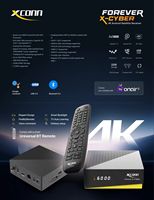 Receptor de Satélite Android 4K XCONN FOREVER X-CYBER Amlogic S905X3 de Cuatro Núcleos y 64 Bits, Decodificador IPTV con Control Remoto por Voz BT y Tecla de Acceso Rápido