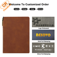 Carnets de notes, agendas et organiseurs en cuir A5 de haute qualité, couverture rigide, 100 feuilles de papier vierge, vente en gros