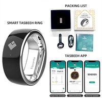 Anneau de prière intelligent connecté (Tasbih) avec contrôle par application – Cadeau musulman – Anneau de prière électronique intelligent (Tasbih) avec Bluetooth