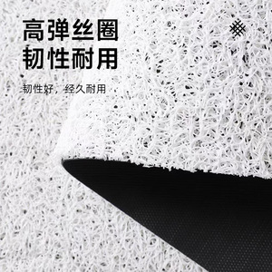 Tapis de porte en boucle de soie hautement élastique, antidérapant, pour l'entrée de la maison, carré, en PVC, été 2024 - Product Image 1