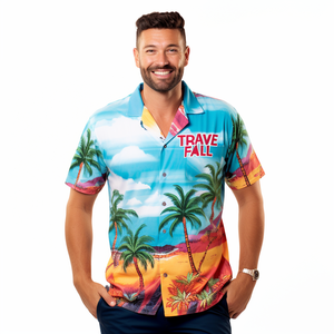 メンズシャツ65% ポリエステル35% レーヨン通気性のある夏のビーチバケーション完璧なフィットシャツハワイアントロピカルプリント - Product Image 6